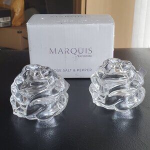 Vintage Marquis by Waterford Rose Salt and Pepper shakers